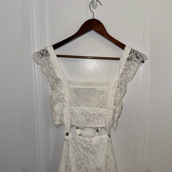 NWOT - For Love And Lemons Ivory Lace Mini Dress - Picture 8 of 9